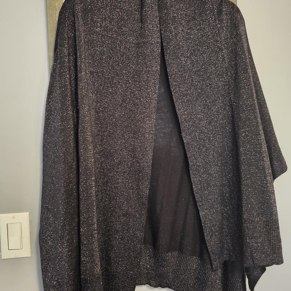 Calvin Klein Black Gold Sparkly Shrug